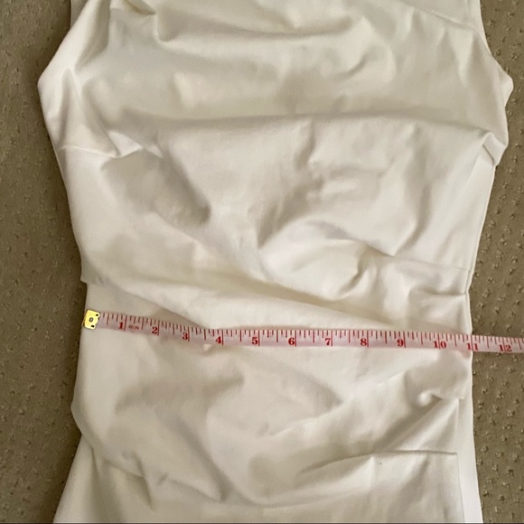 LE CHATEAU White Ruched Pleated Evening Fitted Bodycon Dress - Picture 12 of 15